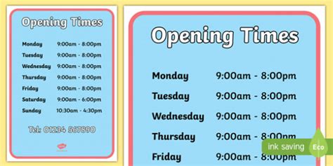 Pet Shop Opening Times (teacher made)