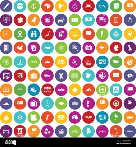 Cartography Icons Set Color Stock Vector Image Art Alamy