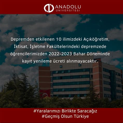 Anadolu Niversitesi On Twitter A K Retim Ktisat Ve Letme