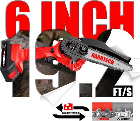 BEST Mini Chainsaw 6 Inch Gardtech Cordless Portable Electric Chain