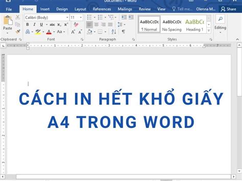 Cách In Hết Khổ Giấy A4 Trong Word đơn Giản Nhất