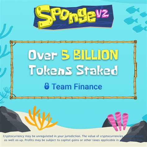 Sponge V2 Già 5 Miliardi Di Token In Stake