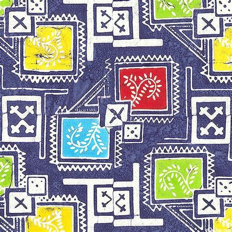 Floral Boxes Garden Mosaic Batik Cobalt Blue Mosaic Garden