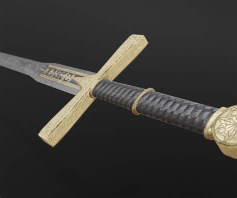 ArtStation - Engraved Medieval Sword (Game-ready) | Game Assets