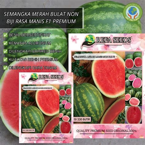 Jual Isi 220 Biji Benih Semangka Merah Premium Non Biji Original 100