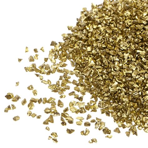 Uxcell 20g Crushed Glass Chips 1 3mm Irregular Metallic Glitter Glass Stone Gold Tone