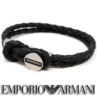 エンポリオ アルマーニ EMPORIO ARMANI ブレスレット レザー EGS2178040 ステンレスアクセサリー