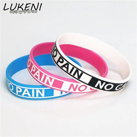 LUKENI 1PC Hot Sale Fashion Silicone Bracelet NO PAIN NO GAIN