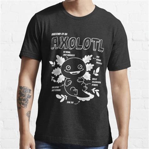 Anatomy Of An Axolotl T Shirt For Sale By Tastyle Redbubble