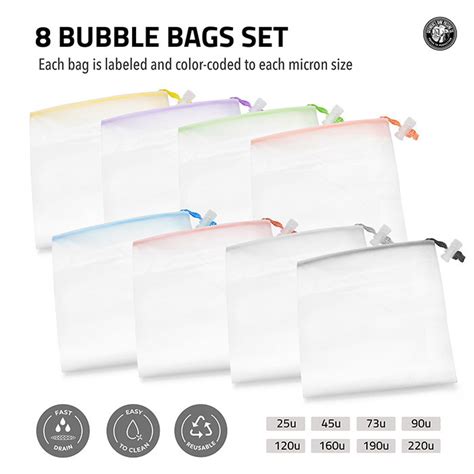 Gutenbergs Dank Pressing Co All Mesh Bubble Bags 5 Gallon 8 Bag Set