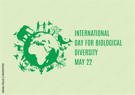 International Day For Biological Diversity Vector Planet Earth With