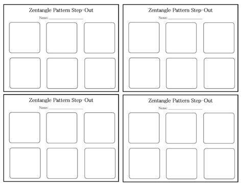 Zentangle Patterns For Beginners My Blank Step Out Template For