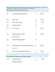 Understanding GST Calculation Worksheet And BAS Items Course Hero