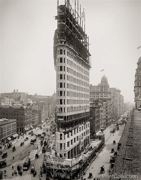 Old Photos Of The Flatiron Building Under Construction New York City