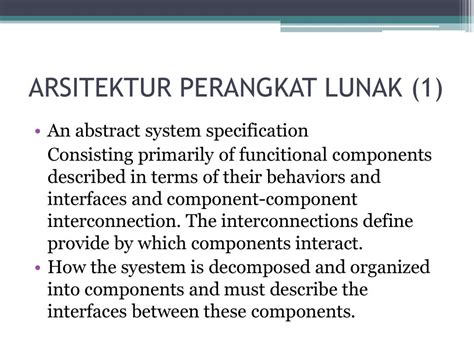 Rekayasa Perangkat Lunak Perancangan Arsitektur Perangkat Lunak Ppt Download