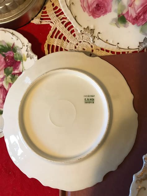 Antique 1900s ZS And C Bavaria Roses Elegant Plates White Etsy