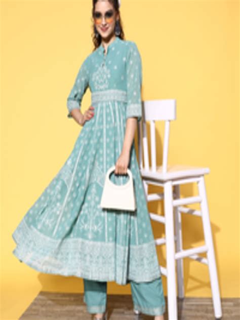 Buy Juniper Women Ethnic Motifs Printed Anarkali Kurta With Palazzos