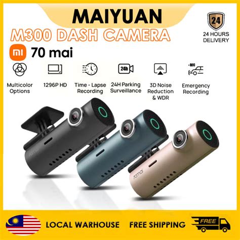 70mai M300 Dashcam Car Recorder 3MP 1296P 140 FOV WDR App Voice Control