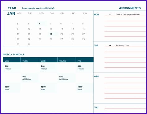 10 Excel Blank Calendar Template - Excel Templates - Excel Templates