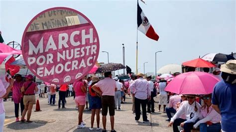 Marea Rosa Así fue la marcha por la democracia en Veracruz este 19 de