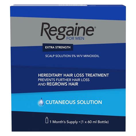 Regaine For Men Extra Strength Scalp Solution 60ml Branded Household