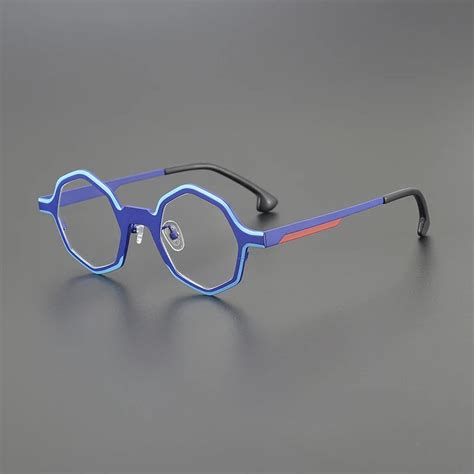 Charly Titanium Geometric Glasses Frame Fomoloo