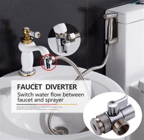 Sink Tap Mixer Faucet Diverter Valve Water Tap Splitter For Toilet