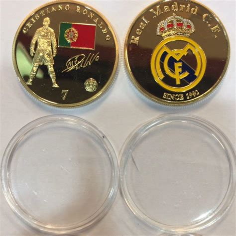 CRISTIANO RONALDO COIN REAL MADRID PORTUGAL SIGNED LAST UNIT Hobbies