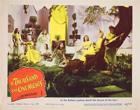 A Thousand and One Nights 1945 U.S. Scene Card - Posteritati Movie ...