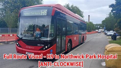 Full Route Visual London Bus Route H Northwick Pk Hspt L Anti