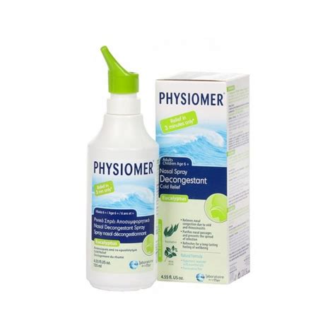 Physiomer Nasal Decongestant Eucalyptus Hypertonic Spray 135ml