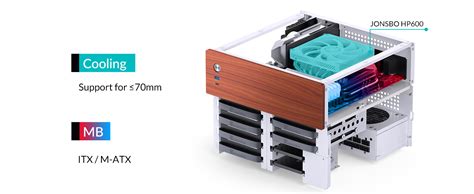 Amazon JONSBO N Black NAS Pc Case Walnut Wood Drive Bay HDD Hot Swap Non
