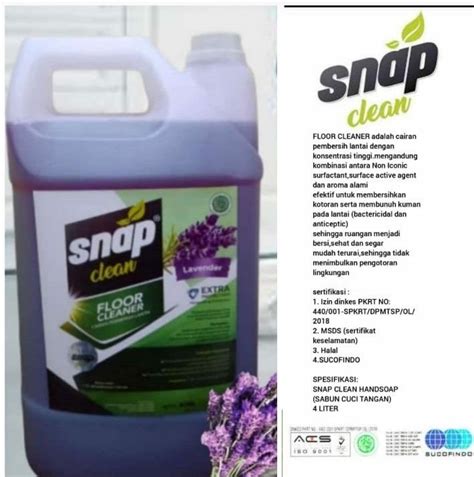 FLOOR CLEANER CAIRAN PEMBERSIH LANTAI MERK SNAPCLEAN AROMA LAVENDER