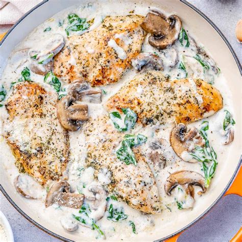 Creamy Spinach Parmesan Chicken Skillet Healthy Fitness Meals