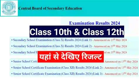 CBSE Result 2024 Class 10th Class 12th Result Check Online How To