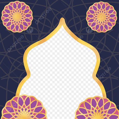 Borde Isl Mico Con Estilo Twibbon Para Ied Mubarak En Fondo