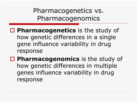 Ppt Pharmacogenomics The Future Of Personalized Medicine Powerpoint