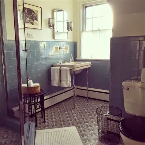 Vintage Blue Bathroom Tile Semis Online