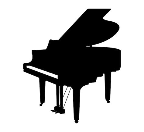 Premium Vector Piano Silhouette Pianoforte Keyboard Musical