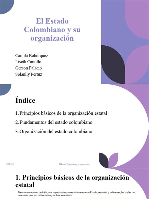 El Estado Colombiano Y Su Organización Pdf Estado Política Colombia