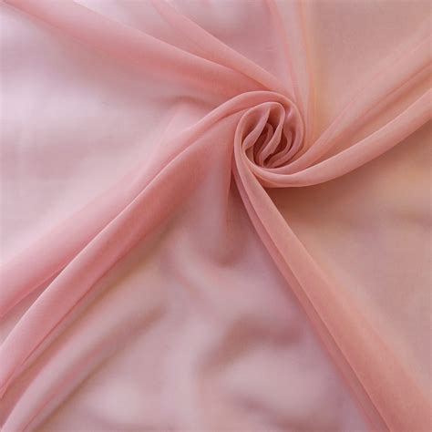 Chiffon Fabric Dusty Rose, by the yard