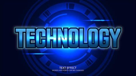 Free Vector Futuristic Text Effect On Technology Background