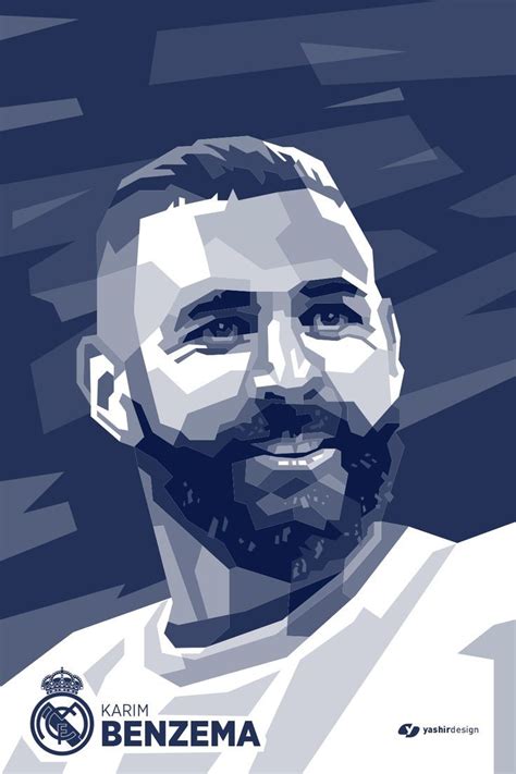 Karim Benzema Vector Art Di 2024 Sepak Bola Gambar