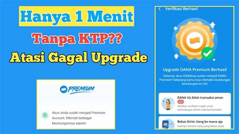 Cara Cepat Upgrade Dana Ke Premium Terbaru Bisa Tanpa KTP YouTube