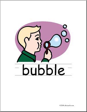 Clip Art Basic Words Bubble Color Poster Abcteach