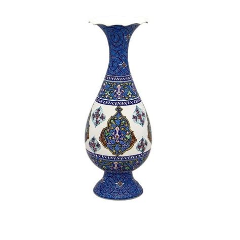 Iranian Minakari Vase Persian Handicraft Enameling Art