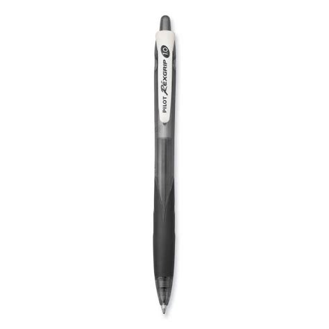 Pilot Rexgrip Begreen Ballpoint Pen Retractable Medium 1 Mm Black Ink Black Barrel Dozen