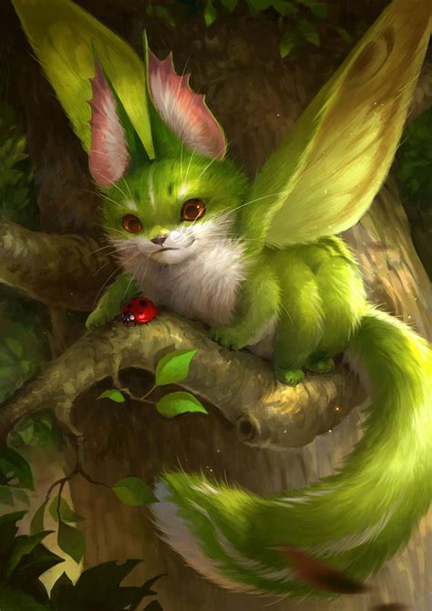 Fluffy By Sandara On Deviantart Fantasy Creatures Art Cute Fantasy