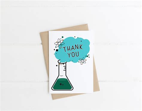 Scientist Thank You Card File Science Experiment Birthday Etsy India