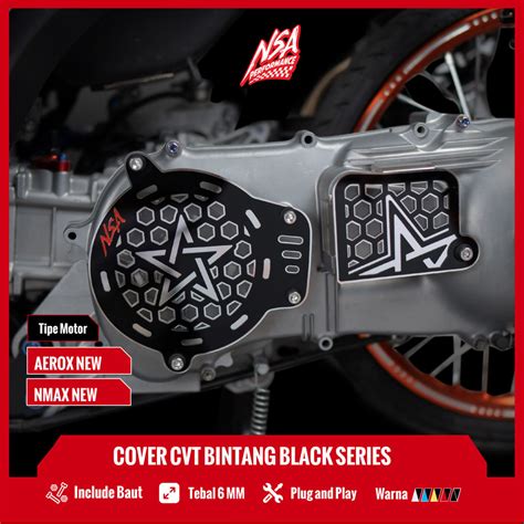 Nsa Cover Cvt Bintang Black Series Yamaha Nmax Aerox Cover Cvt Yamaha